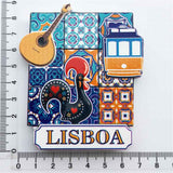 Lisbon Portugal  Fridge Magnet 3D Resin