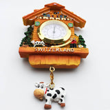 Switzerland Fridge Magnet 3D Resin With a Really Clock