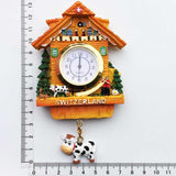 Switzerland Fridge Magnet 3D Resin With a Really Clock