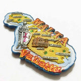 Valletta Malta Fridge Magnet 3D Resin