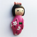 Kimono Girl  Japan Fridge Magnet 3D Resin