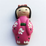 Kimono Girl  Japan Fridge Magnet 3D Resin