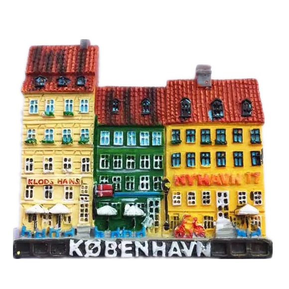 Copenhagen Denmark Fridge Magnet 3D Resin