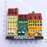 Copenhagen Denmark Fridge Magnet 3D Resin