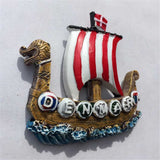 Pirate Ship Denmark Fridge Magnet 3D Resin