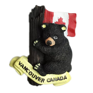 Vancouver Bear Canada Fridge Magnet 3D Resin