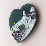 Santorini Greece Fridge Magnet 3D Resin