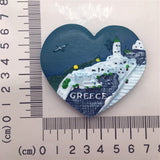 Santorini Greece Fridge Magnet 3D Resin