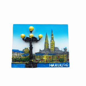 Hamburg Germany Fridge Magnet 3D Resin