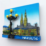 Hamburg Germany Fridge Magnet 3D Resin