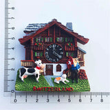 Cuckoo Clock Switzerland Fridge Magnet 3D Resin