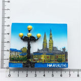 Hamburg Germany Fridge Magnet 3D Resin