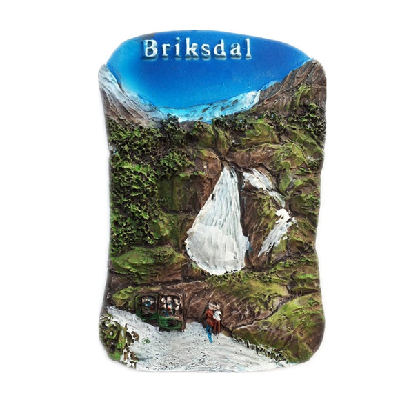 Briksdal Norway Fridge Magnet 3D Resin