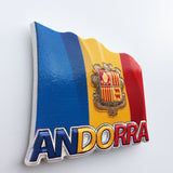 Flag Andorra Fridge Magnet 3D Resin