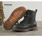 Hozyrep Plush Martin Boots Shoes Leather Rubber Tutsole