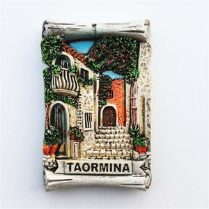 Taormina Italy Fridge Magnet 3D Resin