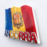 Flag Andorra Fridge Magnet 3D Resin