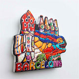 Barcelona Spain Fridge Magnet 3D Resin