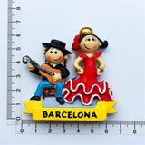 Dancing Barcelona Spain Fridge Magnet 3D Resin