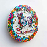 Mosaic Lizard Barcelona Spain Fridge Magnet 3D Resin