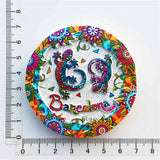 Mosaic Lizard Barcelona Spain Fridge Magnet 3D Resin