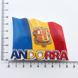 Flag Andorra Fridge Magnet 3D Resin