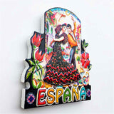 Flamenco Dancer Spain Fridge Magnet 3D Resin