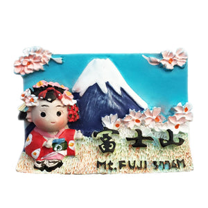 Mount Fuji Japan Fridge Magnet 3D Resin