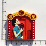 Shanghai China Fridge Magnet 3D Resin