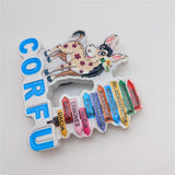 Corfu Greece Fridge Magnet 3D Resin