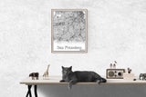 Tanokcrs San Francisco Map Print Poster Canvas | City Map Print Poster Canvas 11*14 inches