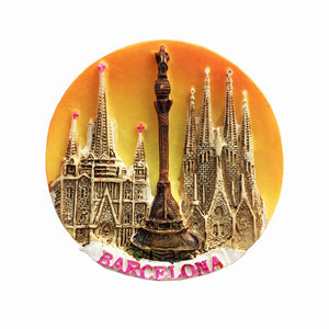 Barcelona Spain Fridge Magnet 3D Resin