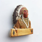 Native American USA America Fridge Magnet 3D Resin