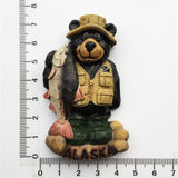 Bear Alaska USA America Fridge Magnet 3D Resin