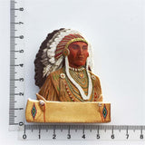 Native American USA America Fridge Magnet 3D Resin