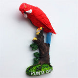 Macaw Punta Cana Dominican Fridge Magnet 3D Resin