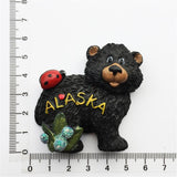 Bear Alaska USA America Fridge Magnet 3D Resin