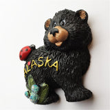 Bear Alaska USA America Fridge Magnet 3D Resin