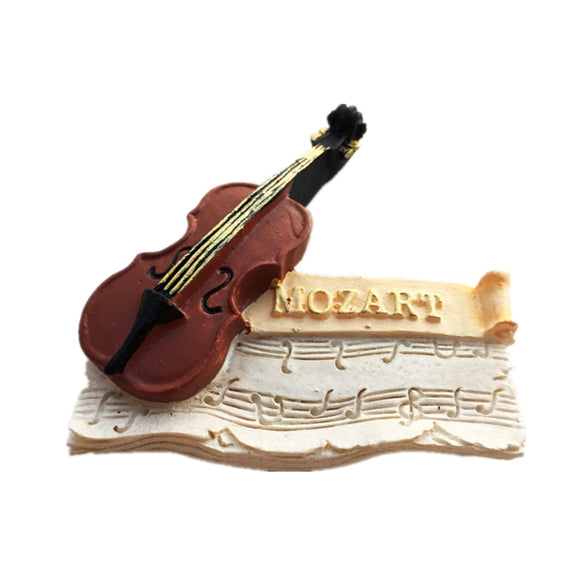 Violin Mozart Vjenna Austria Fridge Magnet 3D Resin