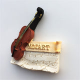 Violin Mozart Vjenna Austria Fridge Magnet 3D Resin