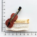 Violin Mozart Vjenna Austria Fridge Magnet 3D Resin