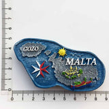 Malta Gozo Map Fridge Magnet 3D Resin