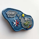 Malta Gozo Map Fridge Magnet 3D Resin