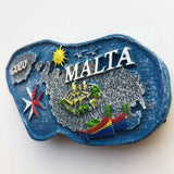 Malta Gozo Map Fridge Magnet 3D Resin