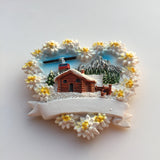 Switzerland Ski Fridge Magnet 3D Resin