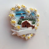 Switzerland Ski Fridge Magnet 3D Resin