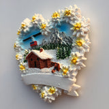 Switzerland Ski Fridge Magnet 3D Resin