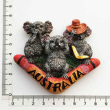 Australia Koala Family Fridge Magnet 3D Resin