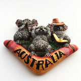 Australia Koala Family Fridge Magnet 3D Resin