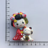 Girl Japan Fridge Magnet 3D Resin